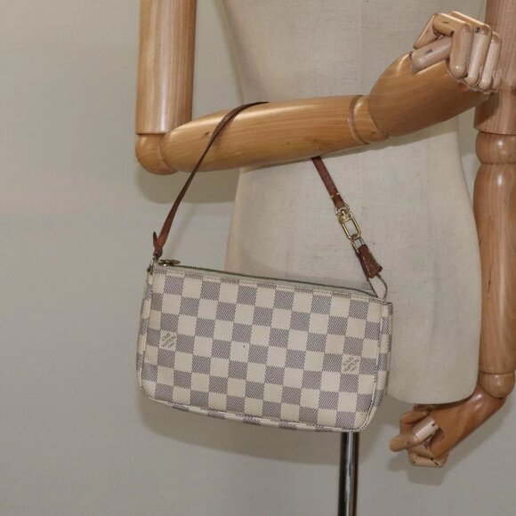 LOUIS VUITTON Damier Azur Pochette Accessoires Pouch - Picture 1 of 16